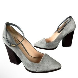 Tory Burch Light Gray Suede Heels